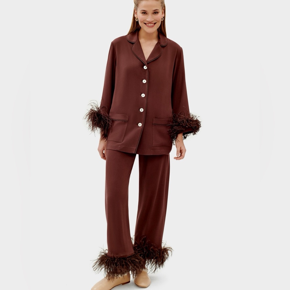 NWOT- Sleeper Party Pajamas with Double Feathers Set